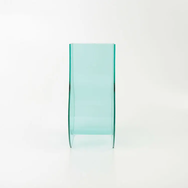 Custom wholesale color geometric minimalist design acrylic flower vase gift