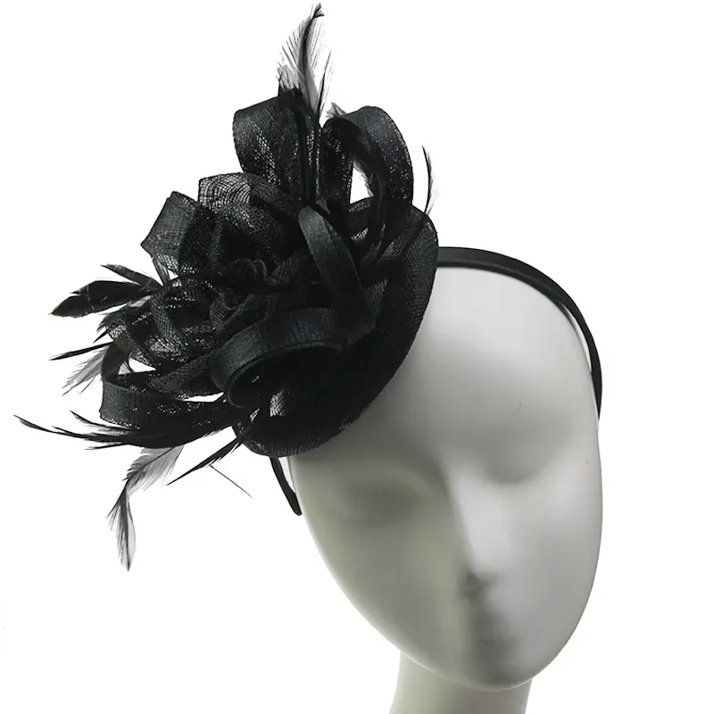 Fashion design more style option elegant church fascinator hats for sales