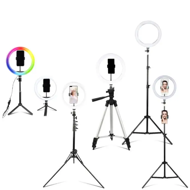 Sample Free Light Rings Rgb Led Selfie 6 8 10 12 Inch Professional Ring Light With Tripod Stand