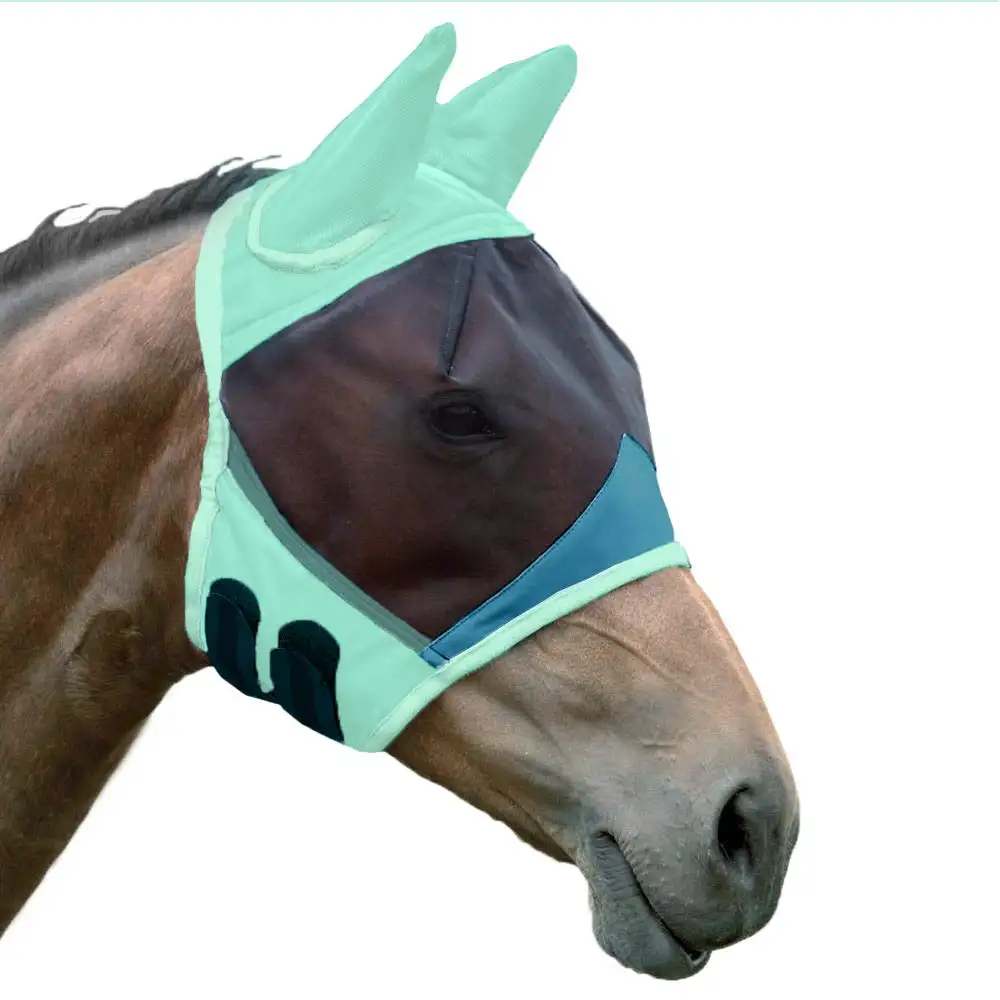 Лошадь гонки муха маска светло-зеленый цвет нейлоновая сетка защита глаз