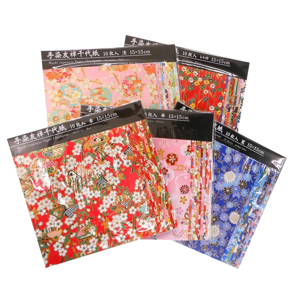 Traditional Pattern Yuzen Chiyogami Colour Paper Handmade Origami Sheets