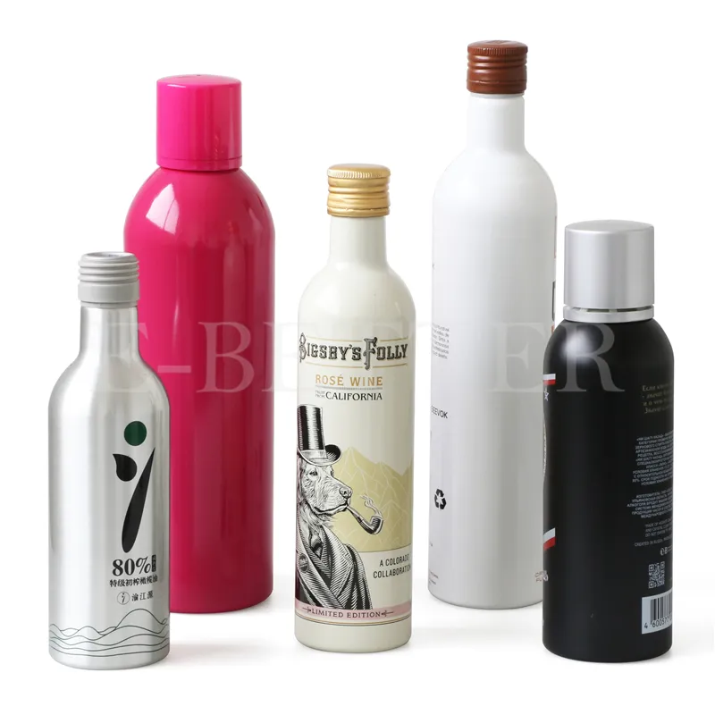 wholesale 500ml aluminum beverage bottle for wine / beer / vodka / drinks packaging