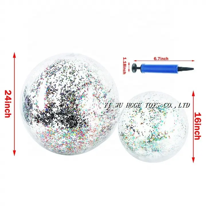Hot wholesale custom bubble confetti beach ball for supply