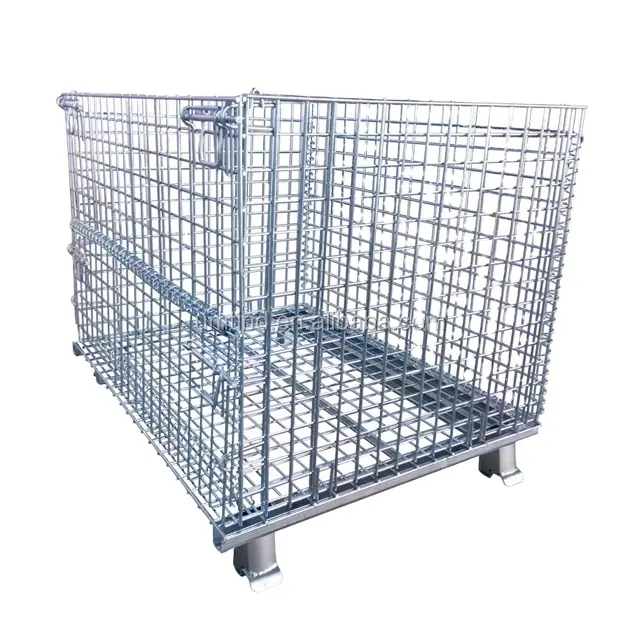 50*100 mm galvanized Mesh pallet cage/ mesh container/ mesh pallet