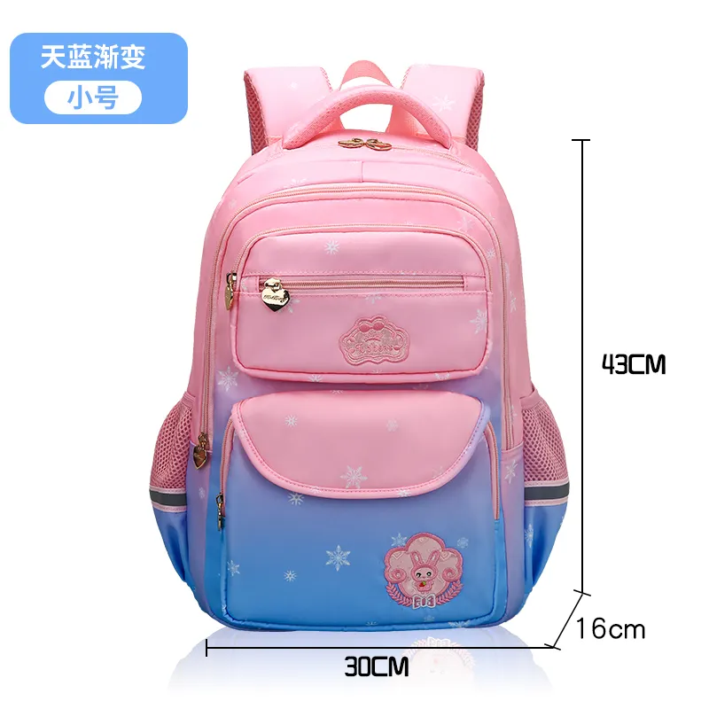 School Bags Wholesale Personalized Bagpack Trendy Sweet Cute Gradient Backpack Boy Girl Kids Durable School Bags With OEM LOW MOQ