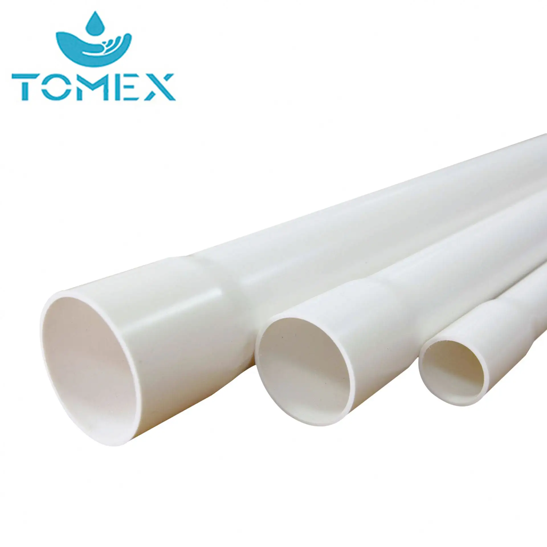 ASTM pvc pipe U-pvc plastic pipe sch40 or sch 80 1/2-6 inch pipe with belled end
