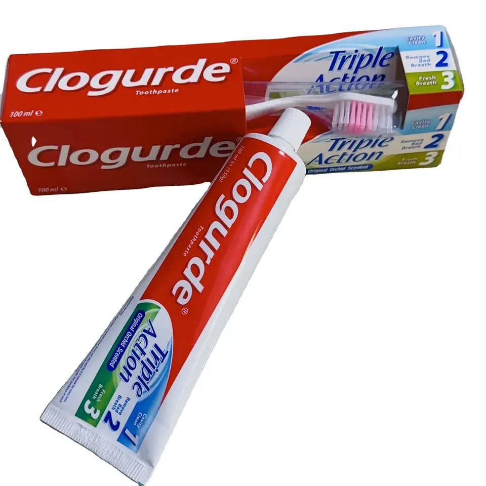 Продается зубная паста клогарте объемом 100 мл для устранения неприятного запаха изо рта и триплового действия для мытья рта и отбеливания зубов