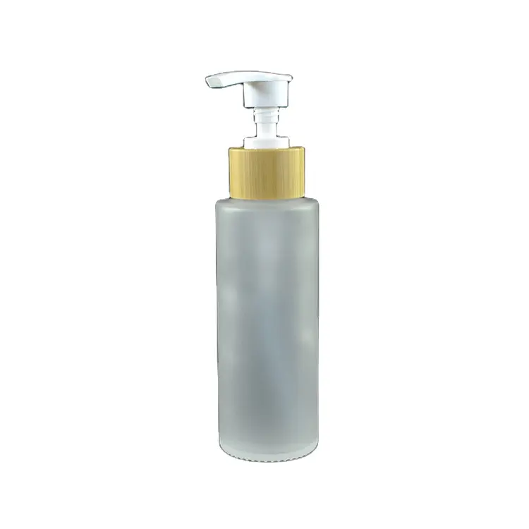 50ml 100ml 120ml 150ml lotion toner glass bottle with bamboo cap