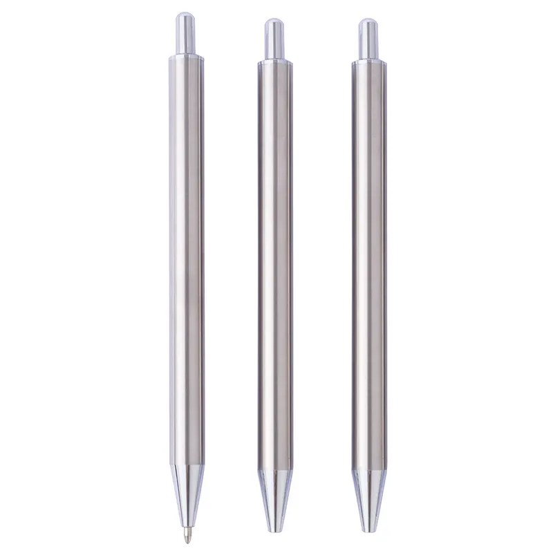 2022 New Stainless Steel Pen DIY Epoxy Fillable Glitter Gel Pen Epoxy Assemble Straight Metal Ball Pen