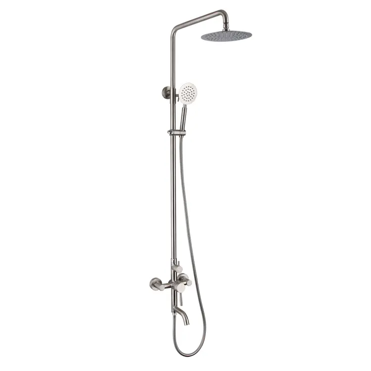 2020 Hot-sellings 304 Stainless Steel wall mounted Hot Cold Bathroom rain Shower Faucet set