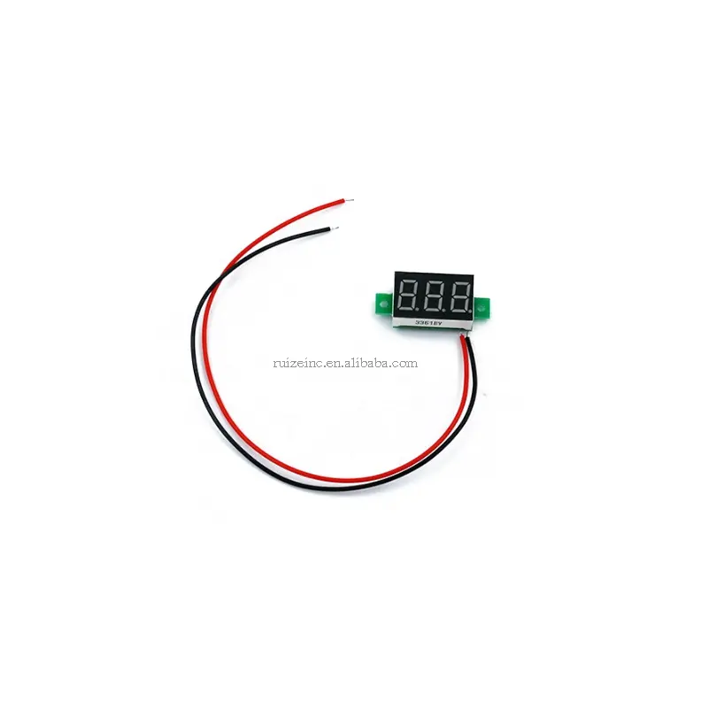 Цифровой мини-вольтметр, 0,36 дюйма, 0-30 В постоянного тока, синий/красный/зеленый светодиодный дисплей, измеритель напряжения, измеритель напряжения, 2 провода