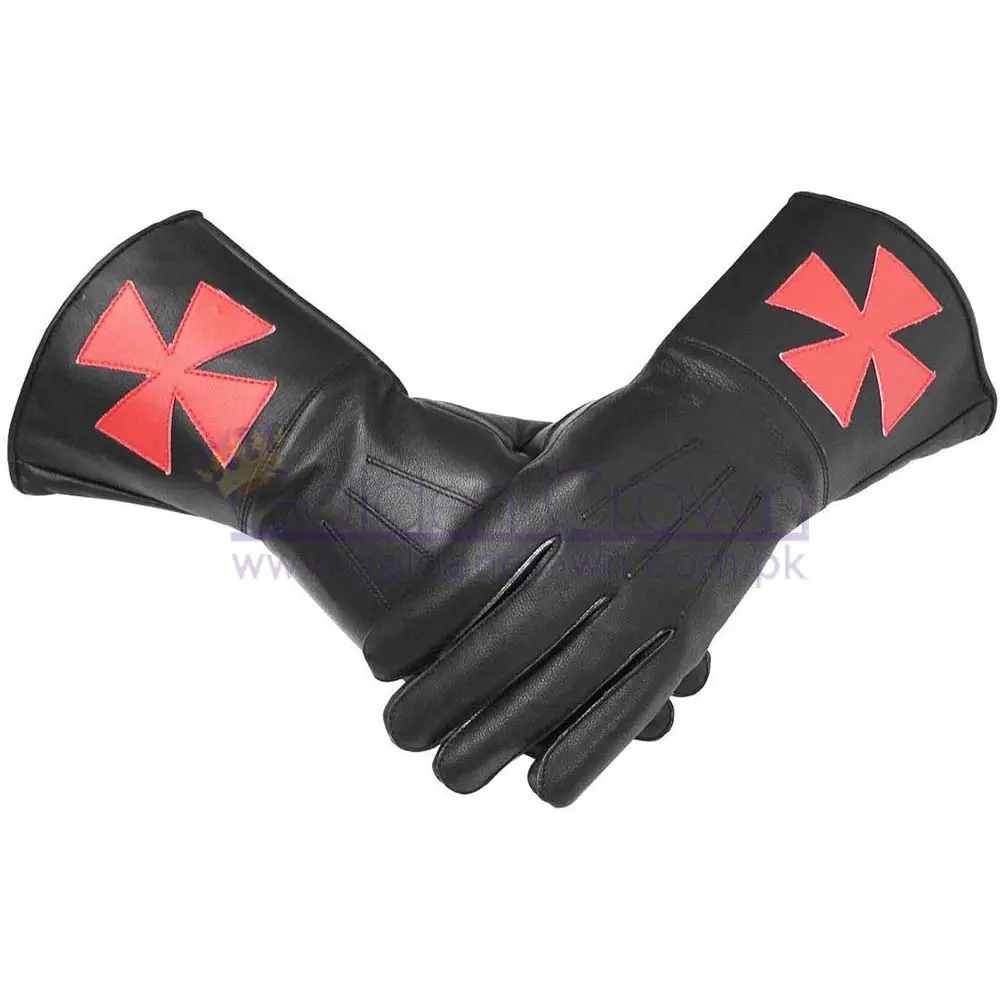 High Quality Wholesale Knights Templar Masonic Gauntlets in Real Leather | Ceremonial Parade Leather Gloves Supplier