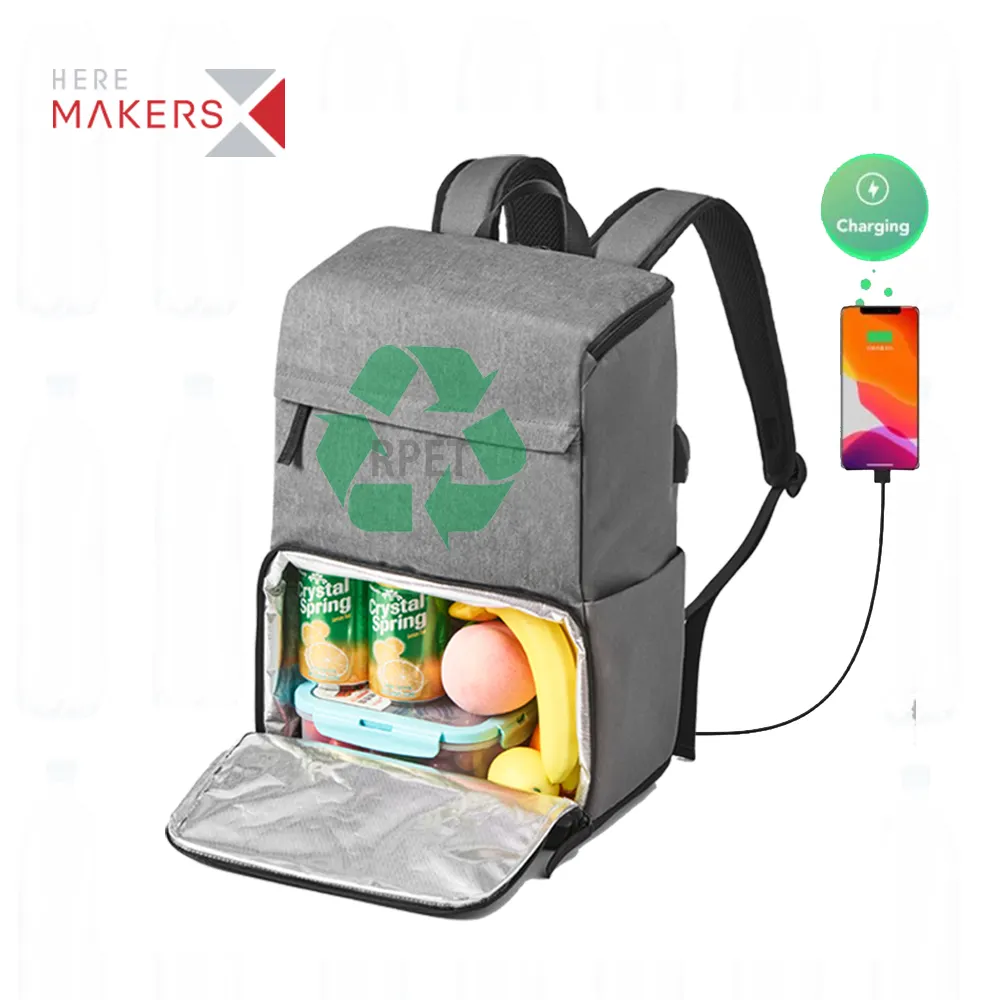 Лидер продаж BSCI, многофункциональный экологически чистый рюкзак для ноутбука, наружный, с USB, для кемпинга, пикника, с изоляцией, сумки для ланча для взрослых и мужчин