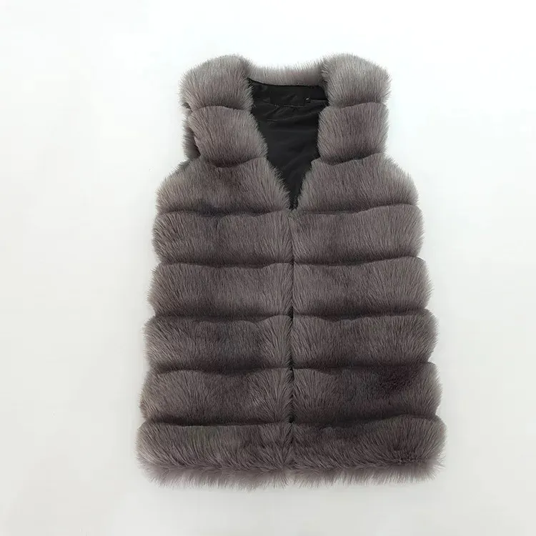 Jtfur Sleeved Fox Coat Plush Thick Pink Jacket Short Cheap Faux Fur Coats Fox Fur Waistcoats Korean Women Coat