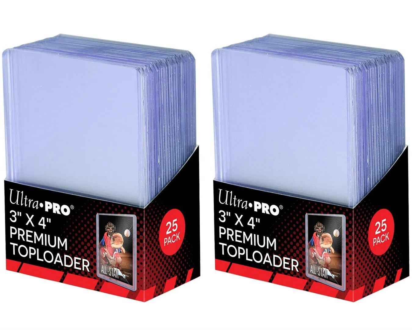 Custom 35PT 50PT 75PT 100PT PVC Sports Cards Holder Sleeve Trading Top Loader 3x4 ID Ultra Pro Card Sleeve Toploader