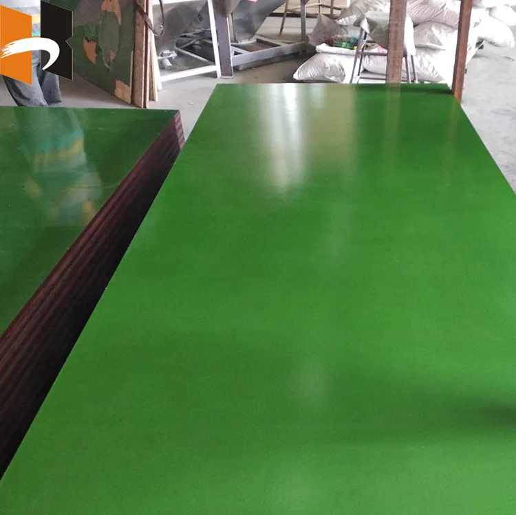 18mmx1220mmx2440mm Green Plastic Film Face Plywood Sheets Concrete