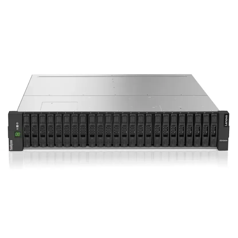 Storage Lenovo ThinkSystem DE4000H 2U24 Flash Array Rack Storage Server 64G 32GFC SFP+ Transceive*8  1.6TSSD*6+1.8T*18