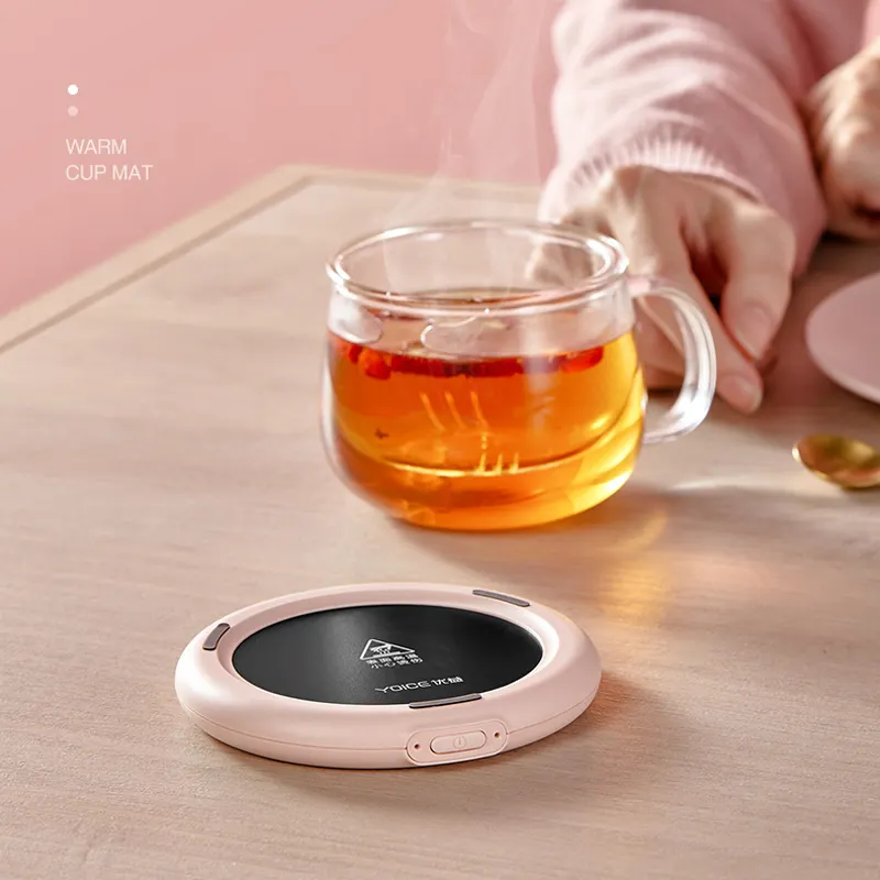 5V Cup Heater USB Charge Smart Thermostatic Hot Tea Makers Heating Coaster Desktop Heater for Coffee Milk Tea Warm Cup Pad