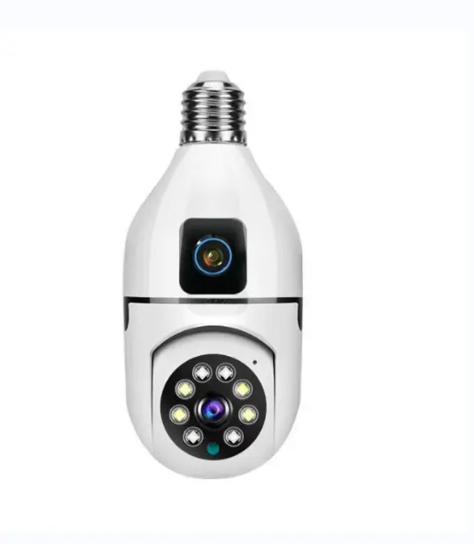 1080p 2 Мп беспроводная камера наблюдения для дома уличный двойной свет HD охранная 360 PTZ камера Wi-Fi лампочка шпионская камера видеонаблюдения