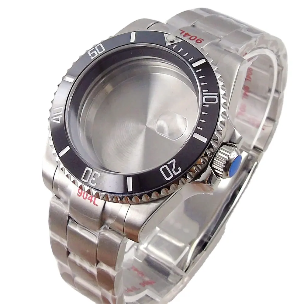 Новый чехол для часов BLIGER Sapphire Crystal Diver 40 мм подходит для ETA NH35A NH36A