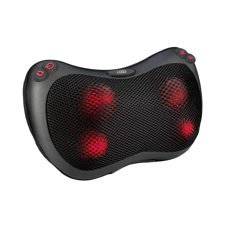 Neck Back Shoulder Massager Shiatsu Massage Pillow with Heat Deep Tissue Kneading 3 Speeds Control Bi-direction Pain Relief Gift