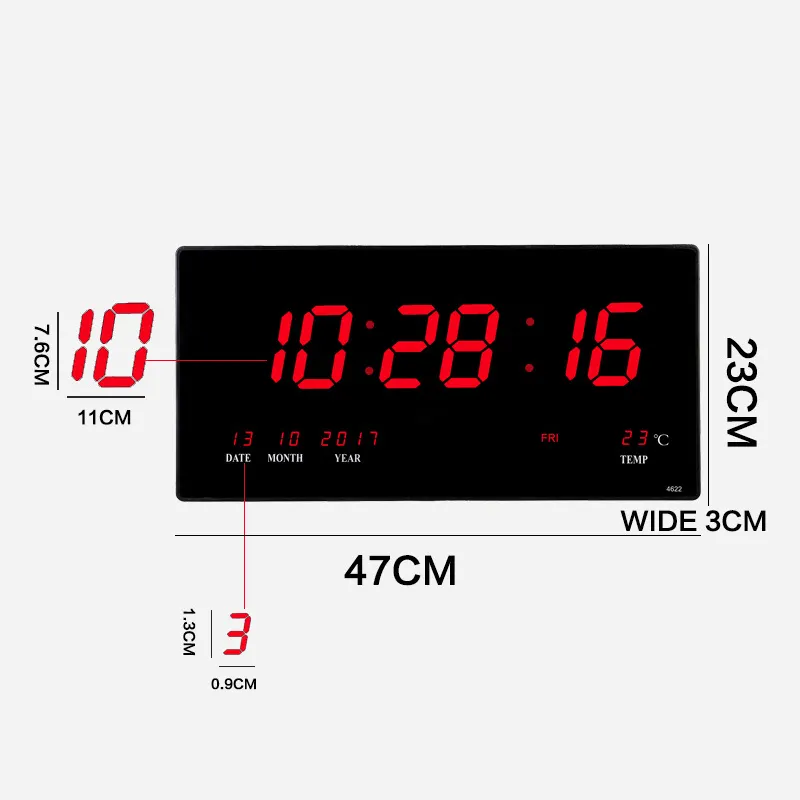 High Quality Multifunctional Digital Smart Display Led Wall Clock