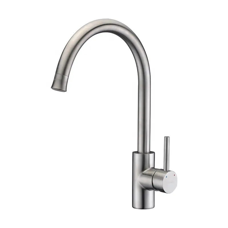 Single handle stainless steel kitchen faucet mixer