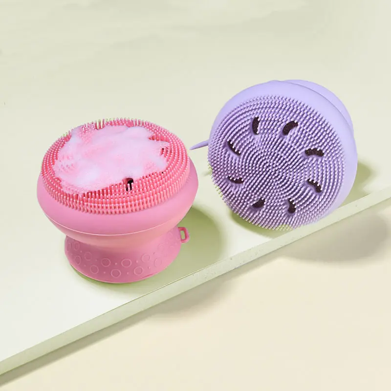 Wholesale Octopus Shape Shower Body Brush Facial Silicone Scrubber With Free Sample