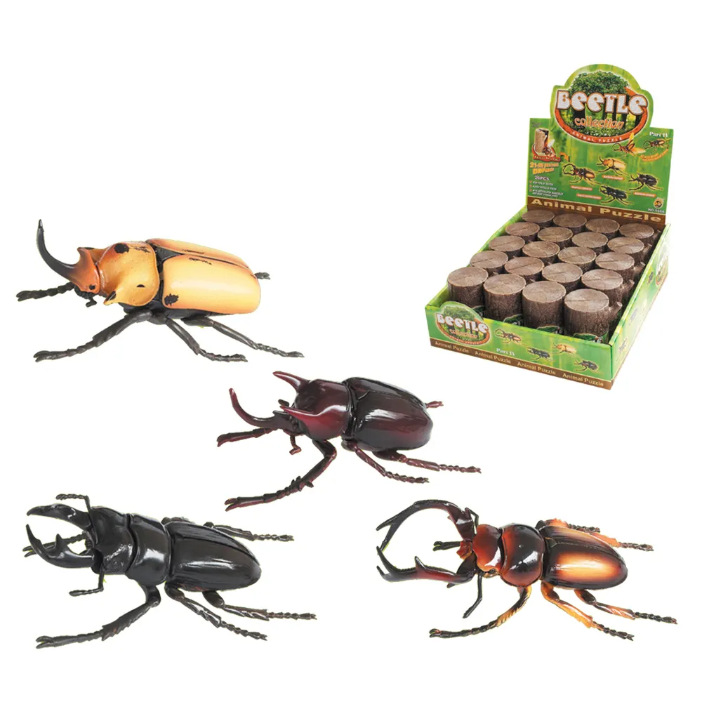 Натуральный Мир животных Жук модель diy насекомых головоломка игрушка
