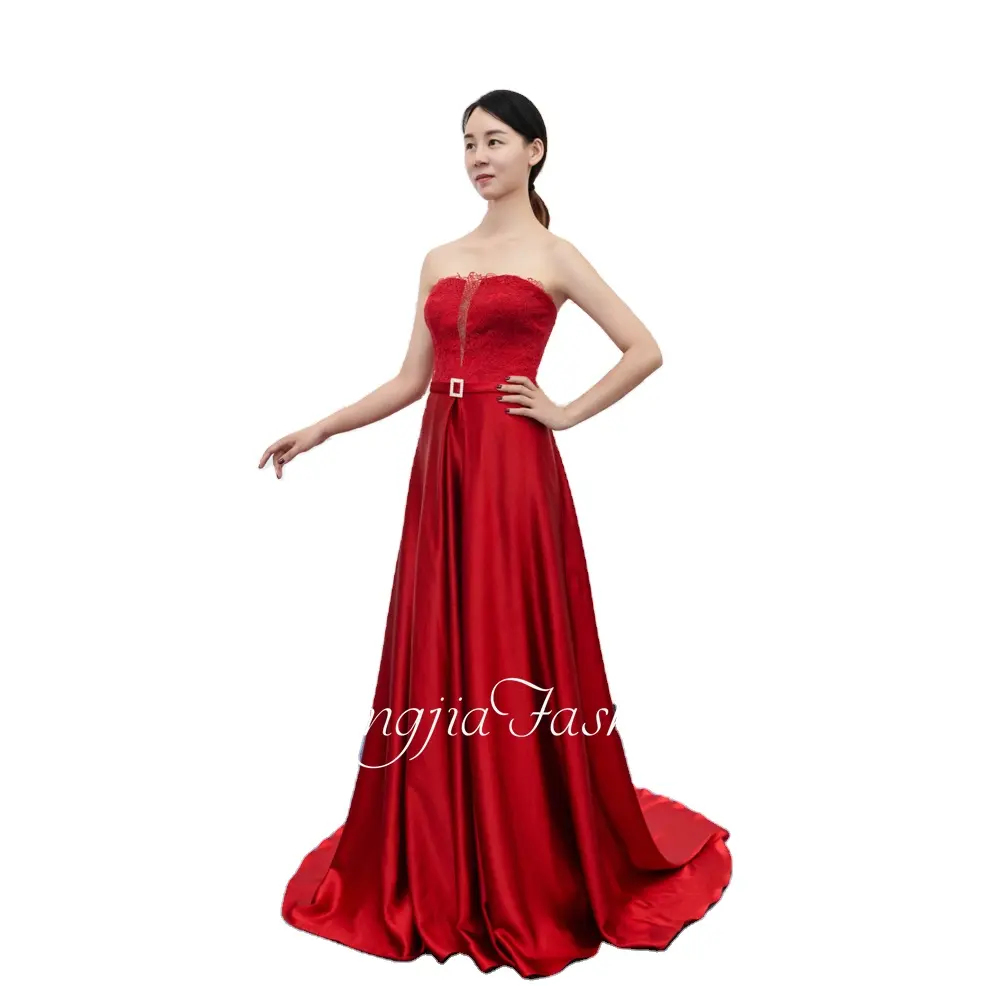 Wholesale Off Shoulder Red Formal Evening Bridesmaid Dress Sexy Party Gown