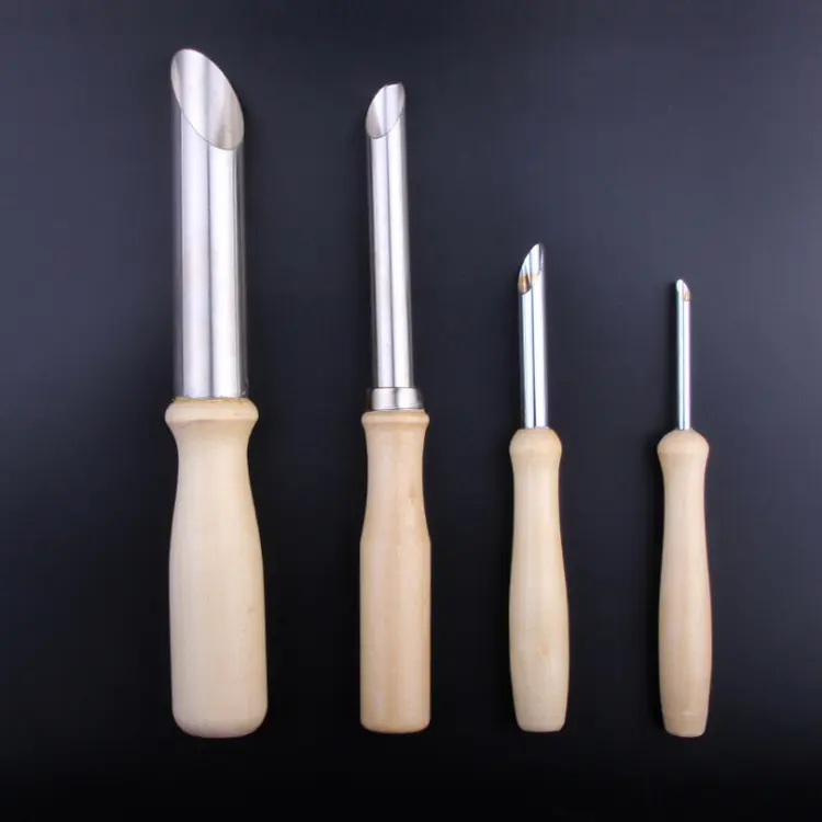 Xinbowen Factory Clay Hole Cutter 4 pcs Stainless Steel Round Hole Punch Pottery Clay Carving tools