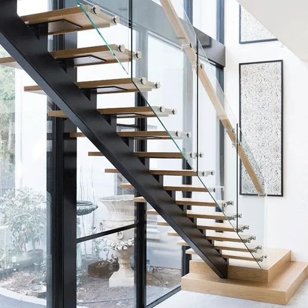 One stop home Australian/America Staircase Floating Straight Stairs Customized Interior Staircase designs