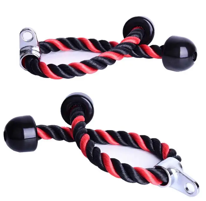 Hot Sale Gym Machine Accessory Nylon Double Grip Tricep Rope