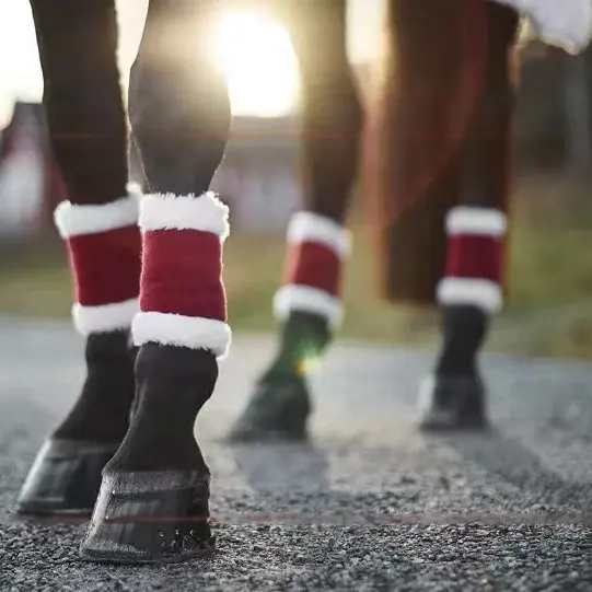 Лидер продаж на Amazon, зимние рождественские сапоги для лошадей, для тренировок и верховой езды
