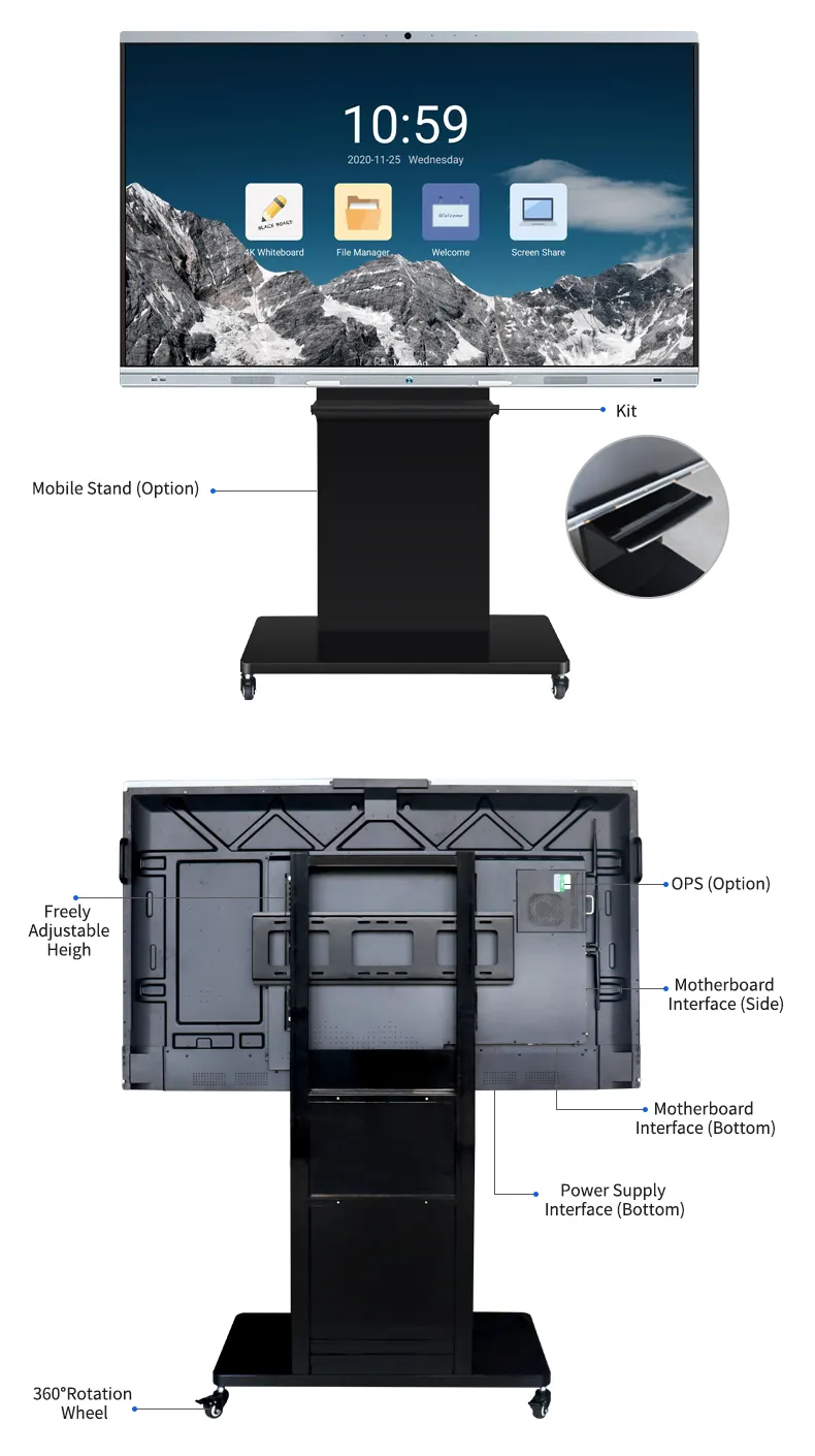 LT Smart Conference Board Whiteboard Meeting Flat Panel Interactive Monitor Supporting Touch Screen