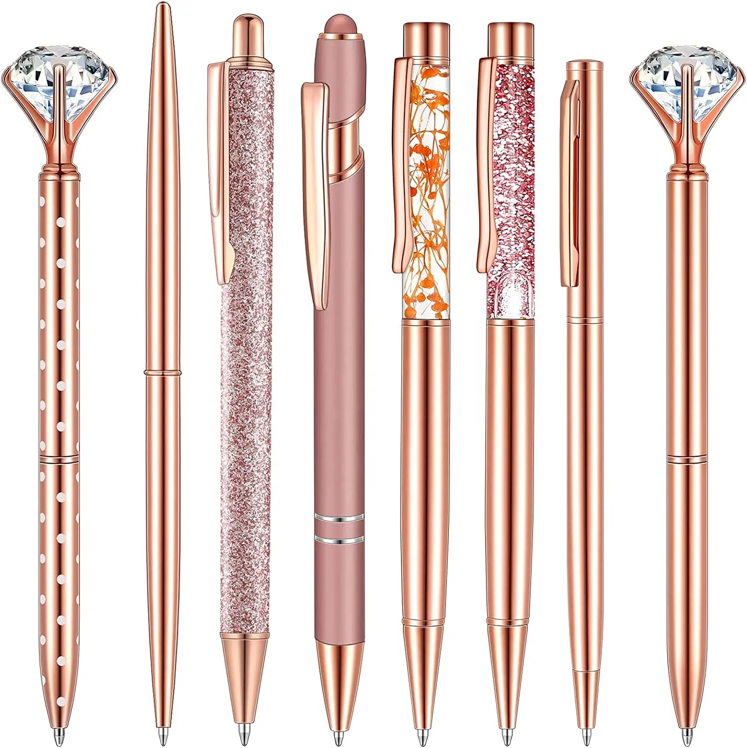 Шариковые ручки из розового золота, металлические шариковые ручки с жидким песком и блестками, ручка с кристаллами и бриллиантами, женские черные чернила, подарки на свадьбу