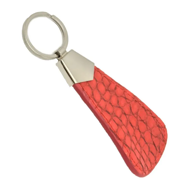 Shoe Horn Keychain Portable Shoe Wearing Helper Travel Shoe Spoon Pu Leather Shoe Horn With Key Chain Ring