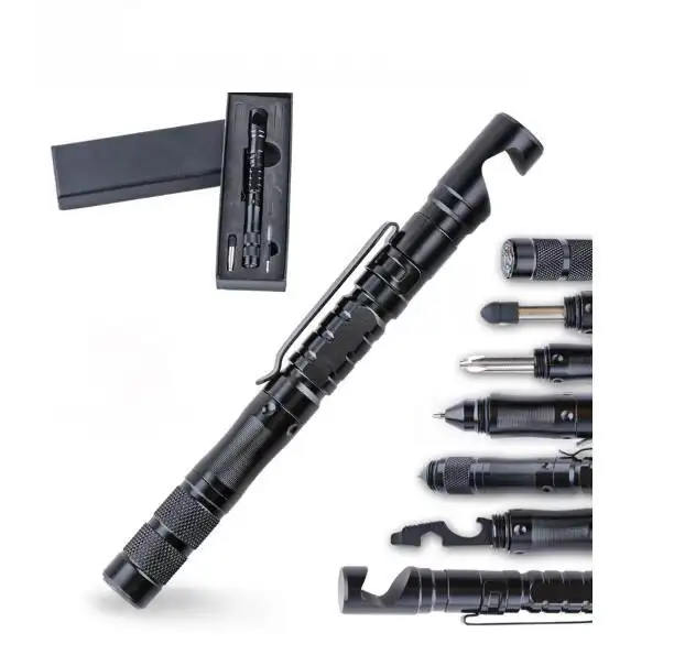 Manufacturer Tools Pen 10 In 1 Functional Tactical Pen Camping Tool Pen Multi Function Defense Pen