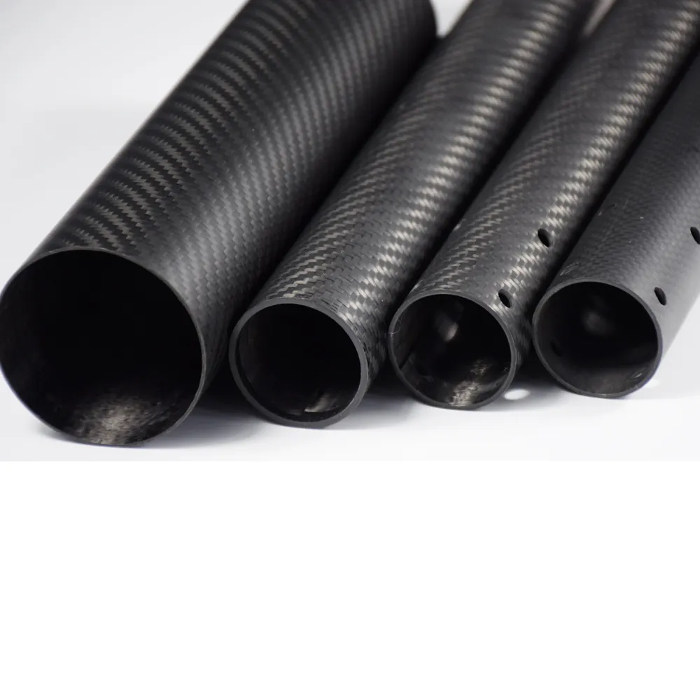 1mm 2mm 3mm 4mm High Strength 3K Carbon Tube round roll wrapped custom high pressure twill matte Carbon Fiber Tubes