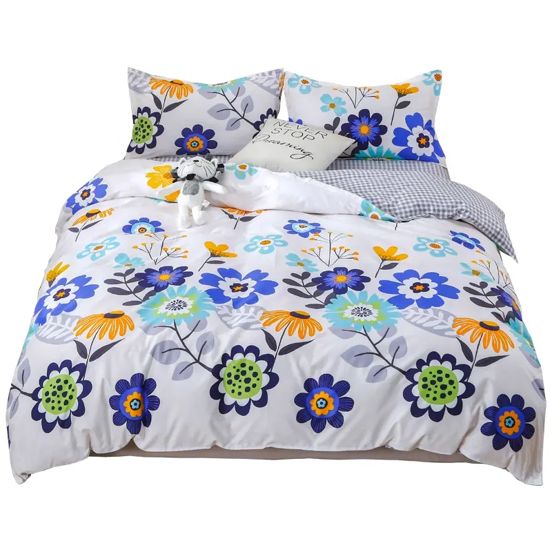 100% cotton bedsheet set luxury bed sheet bedding materials for sale
