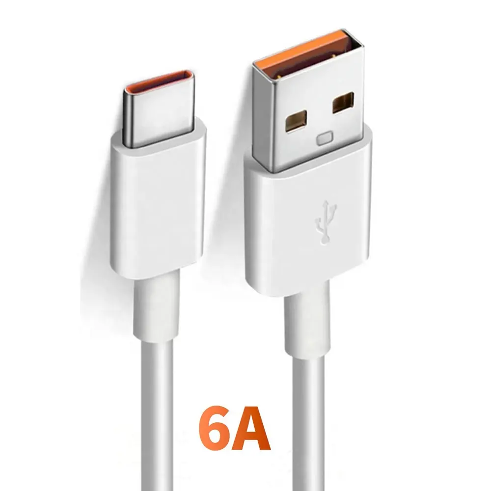 Manufacturer 6A 66W USB Type-C Charging Data Cable Super Fast Charge Cord USB C Cable For Samsung Xiaomi Android