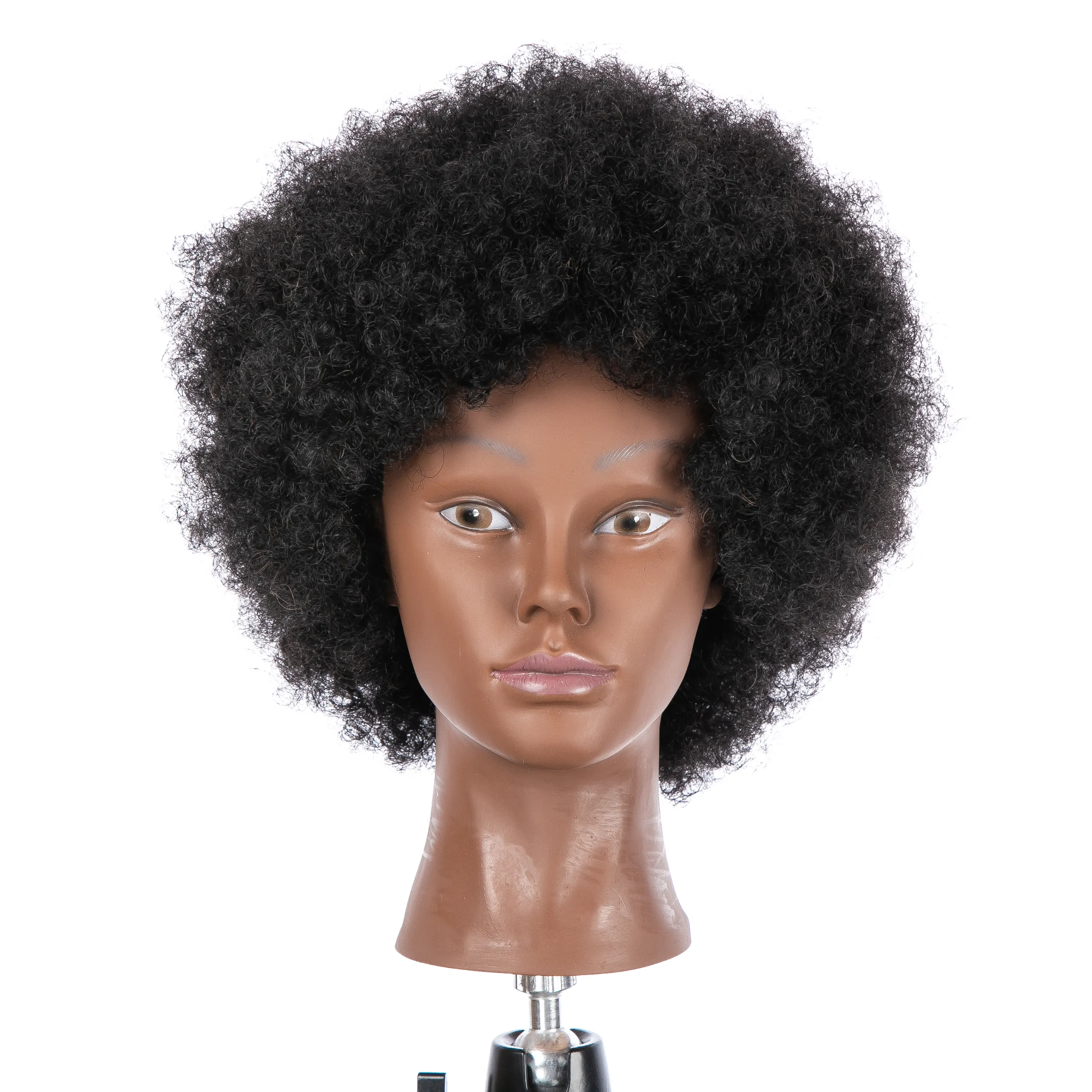 Косметология 100% натуральные волосы голова куклы Африканский Американский салон Практика парикмахер Обучение манекен голова куклы