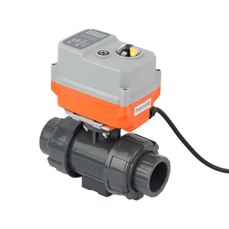 Accurately UPVC Actuator 2'' PVC Motorized 12v Water Electrical Modulating Control V Port Electric Ball Valve