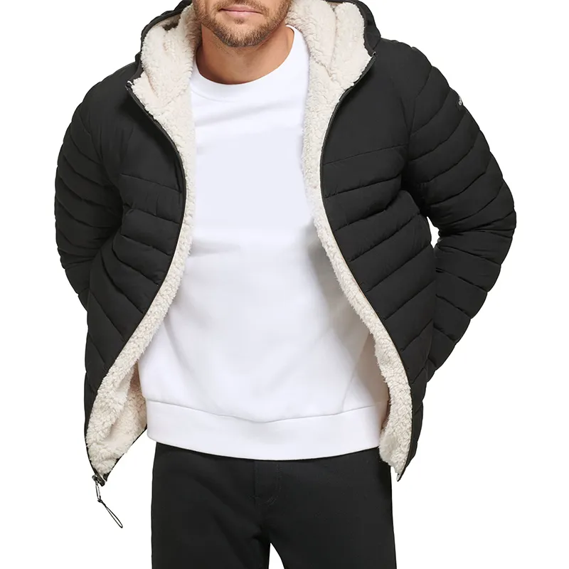 Мужской легкий пуховик с флисовой подкладкой, стильная непродуваемая теплая куртка с капюшоном, зима 2022