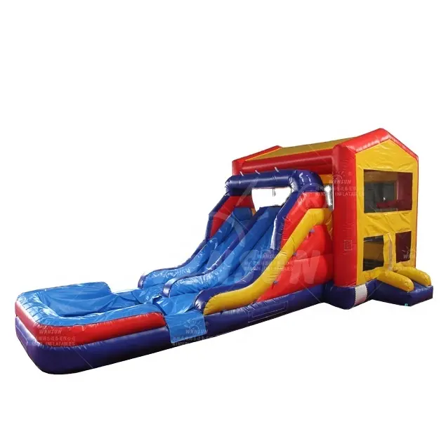 commercial Inflatable bounce house water slide pool bounce house with pool