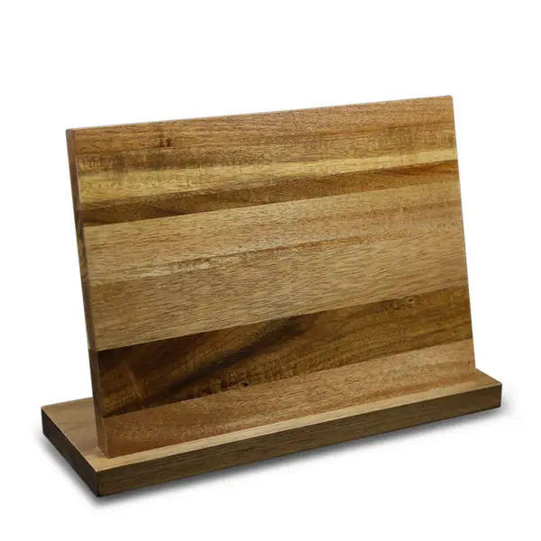 Acacia Wooden Magnetic Knife Block, Wholesale Kitchen Universal Knife Block, Wall Mounted Knife Holder Wood