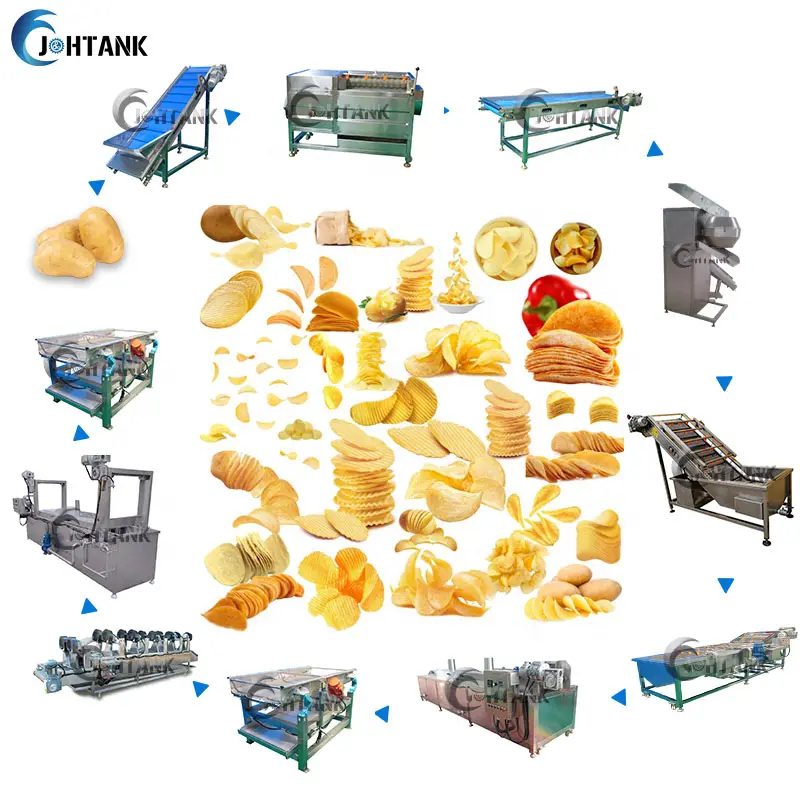 fried potato chips making machine production line