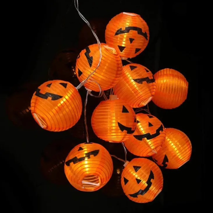 Halloween Decoration LED String Lights Lantern Home outdoor Party Garland Light pumpkin Halloween Day Party Decorations