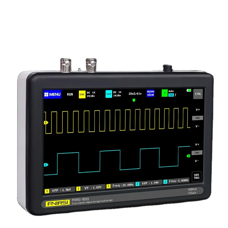 FNIRSI-1013D Digital tablet oscilloscope dual channel 100M bandwidth 1GS sampling rate mini tablet digital oscilloscope