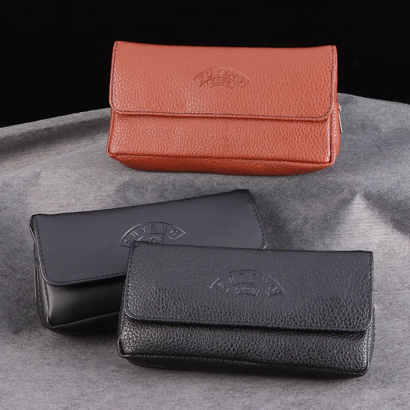 Futeng Portable In Stock Smoking Bag for Tobacco Pipe Leather Smoking Set Storage Hand Bags for Smoking Accessories